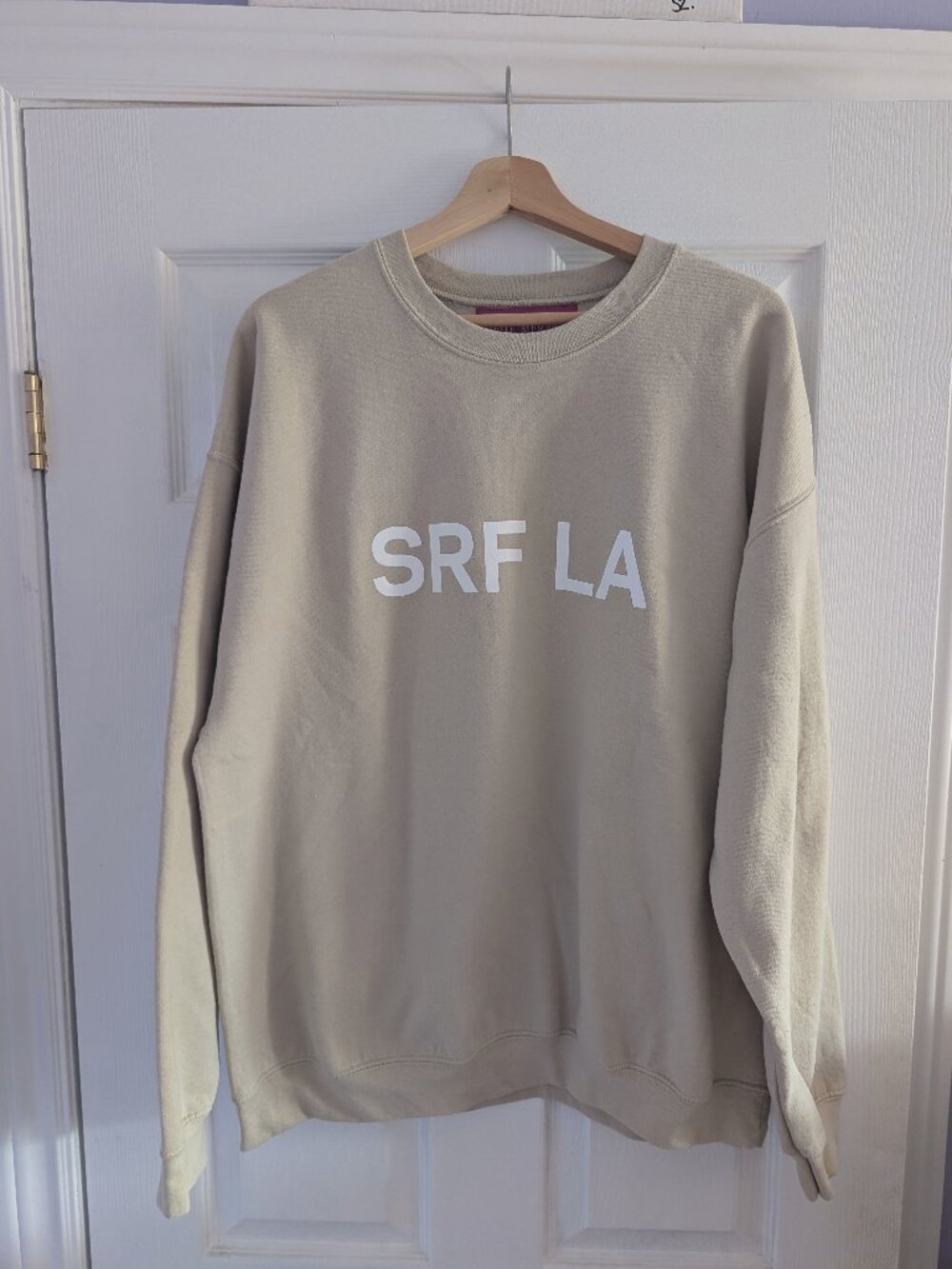 Heidi Merrick SRF LA Barrel Sleeve Crewneck - Beige XL